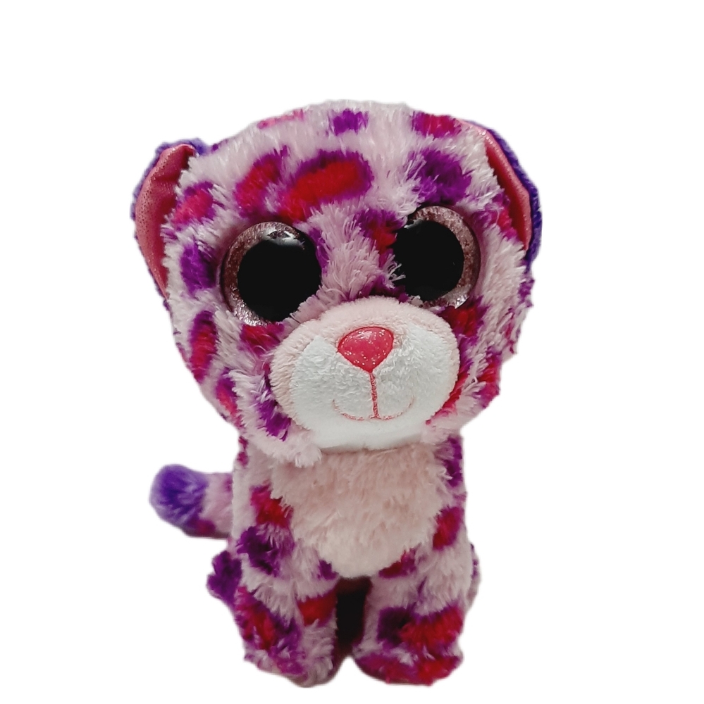 🍒4 for $20🍒 TY Beanie Baby Boos Glamour Pink Leopard Plush Soft Kids Toy